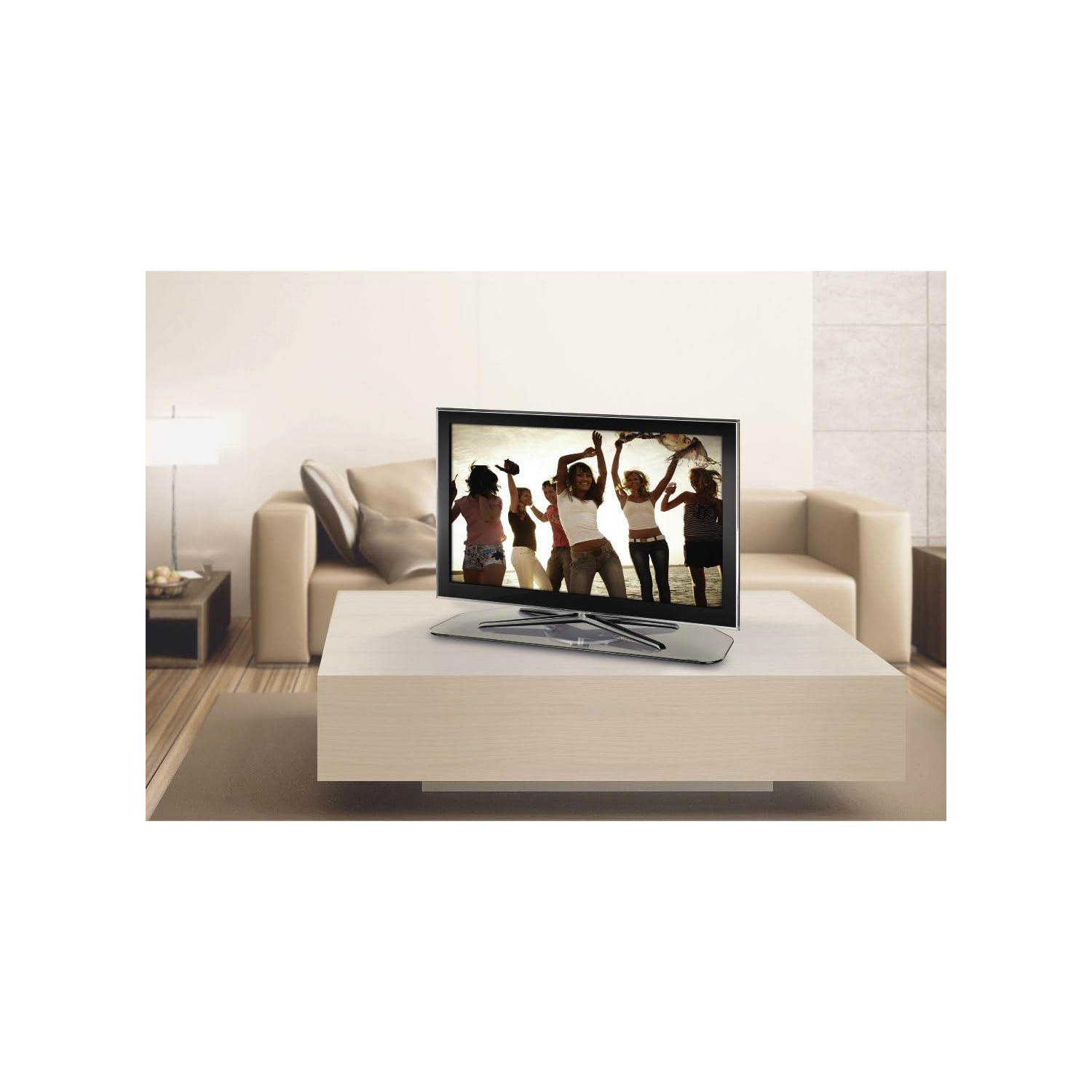 Hamma Rotary TV Stand - Glass full image