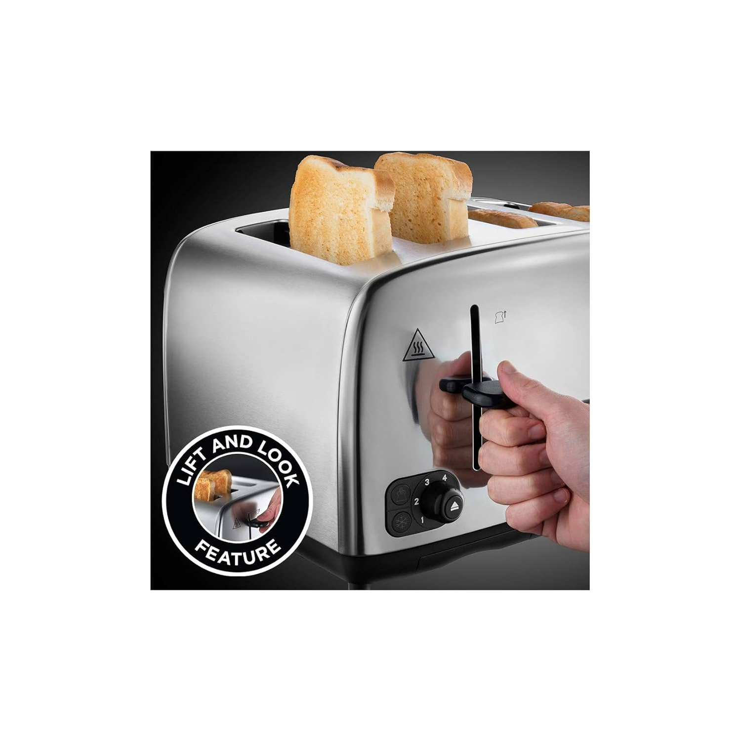 Russell Hobbs Adventure Four Slice Toaster - Stainless Steel full image