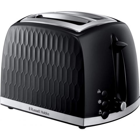 Russell Hobs Honeycomb 2 Slice Toaster - Black