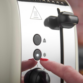 Russell Hobbs 2 Slice Toaster - Cream & Stainless Steel - 1