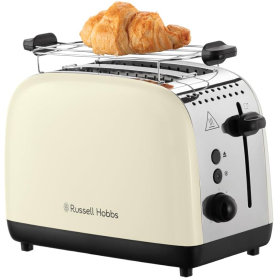 Russell Hobbs 2 Slice Toaster - Cream & Stainless Steel - 2