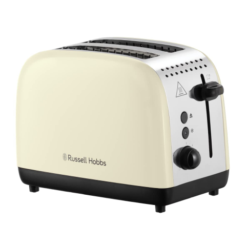 Russell Hobbs 2 Slice Toaster - Cream & Stainless Steel
