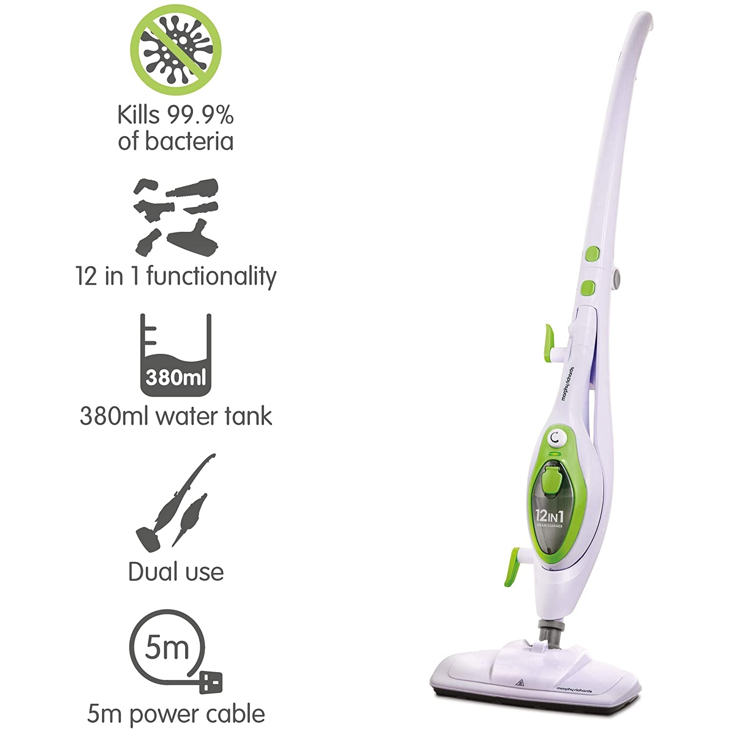 Morphy Richards Steam Mop 12 in 1 (white) - 0