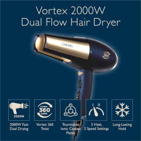 Carmen Twilight Vortex 360 Twist Dual Flow Hair Dryer - Blue - 1