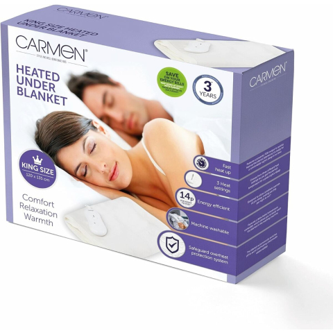 Carmen Kingsize Underblanket Single Control - White