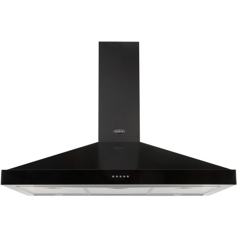 belling 90cm black cooker hood