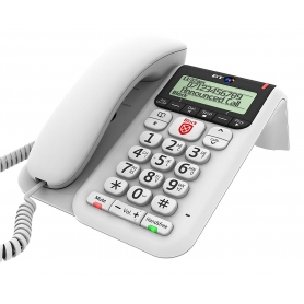 BT Corded Phone With Answer Machine (white)