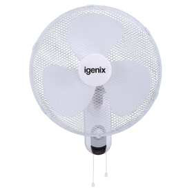 Igenix 16" Wall Mounted Fan - White