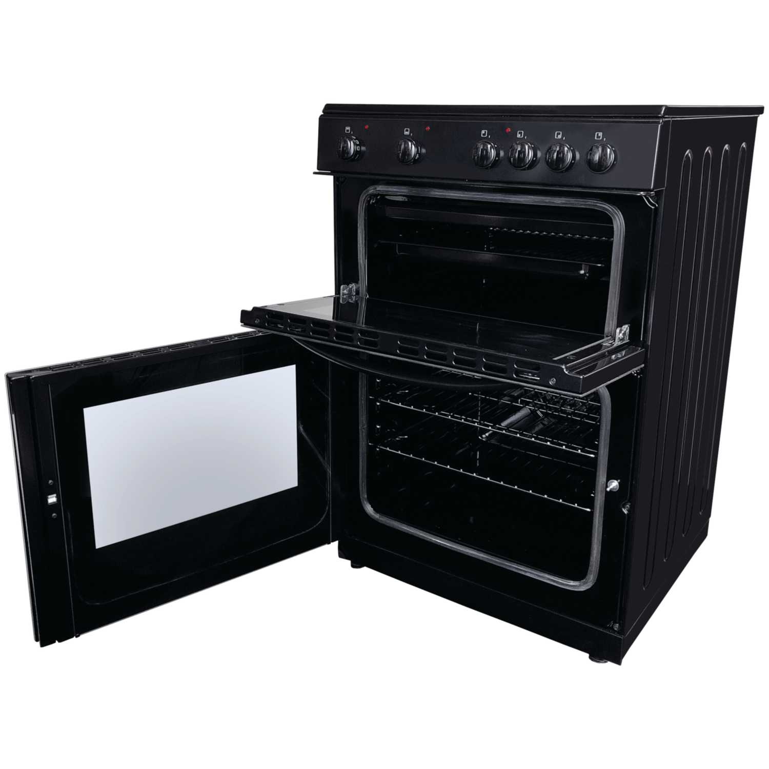 Statesman 60cm Double Oven Electric Cooker - Black - 1