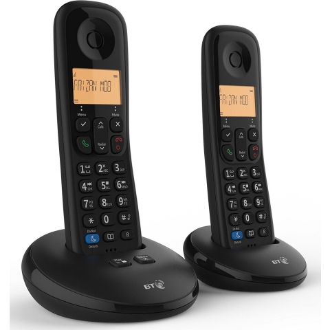 BT Twin Cordless Phone  (black)
