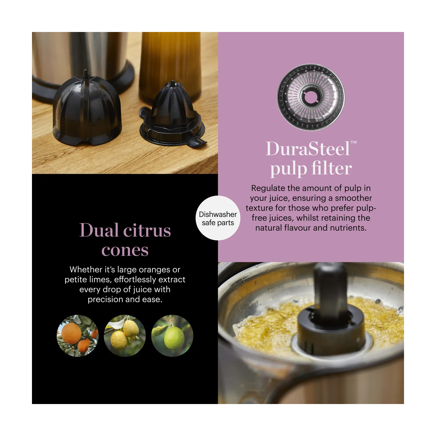Tower Citrus Juicer - Stainless Steel full image