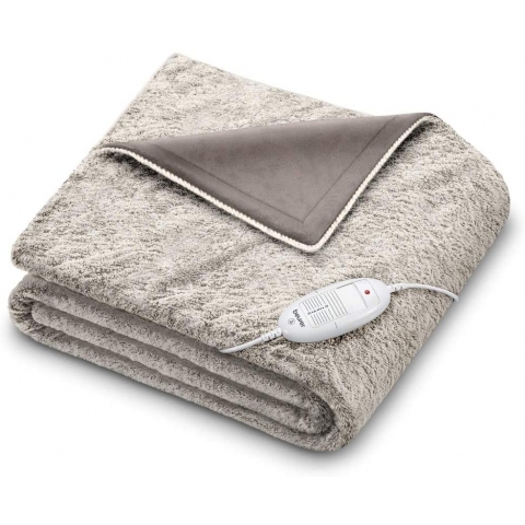 Beurer Fluffy Nordic Heated Throw - Grey