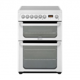 Hotpoint 60cm Ceramic Double Oven Cooker (white - A/A energy rating)