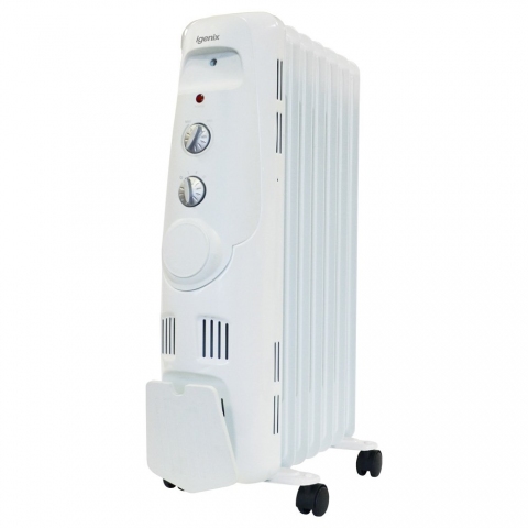 Igenix 1.5kw Oil Filled Heater (white) - E B Marsh u0026 Son Ltd