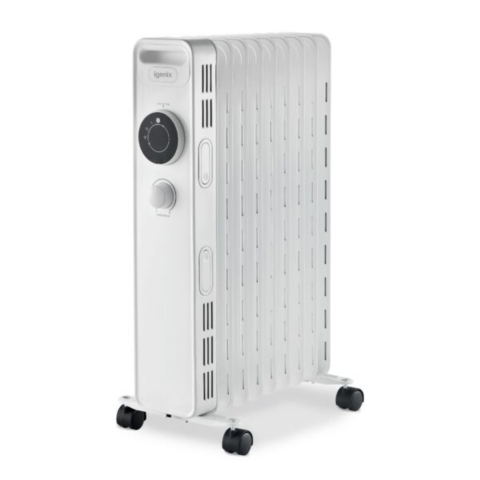 Manik Radiators Igenix 2.0Kw Maunal Oil Filled Radiator - White - E B Marsh & Son Ltd