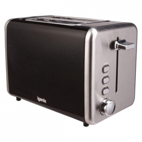 Igenix 2 Slice Toaster - Black/Stainless Steel - 0
