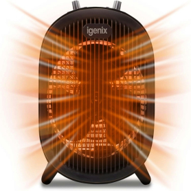 Igenix 2kw Upright Fan Heater - Black - 1