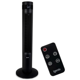 Igenix Digital Tower Fan - Black - 1