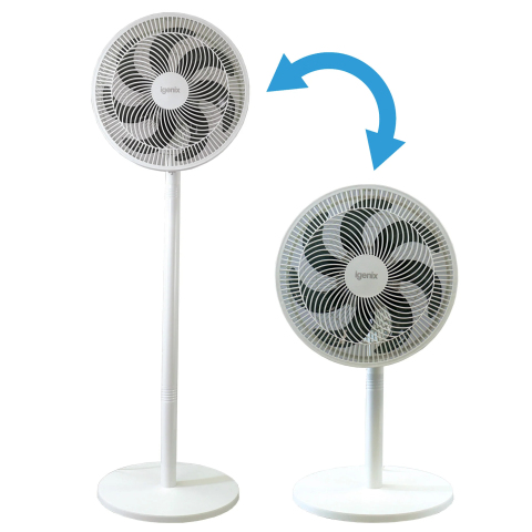 Igenix 12"  7 Bladed Pedestal Fan - White
