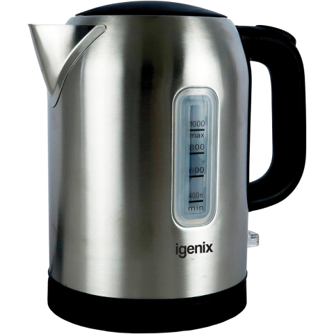 Igenix Compact 1 Litre Jug Kettle - Stainless Steel