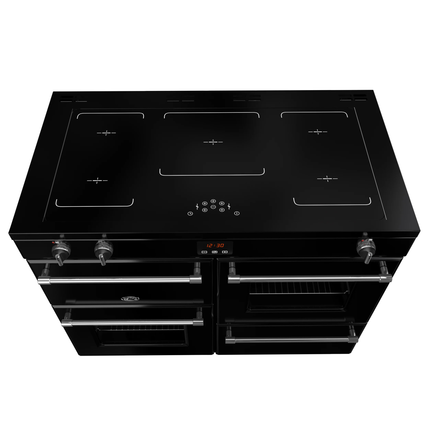 Belling 100cm Induction Range Cooker - Black full image