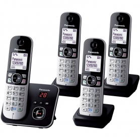 Panasonic Quad Cordless Phone With Answer Machine (black)