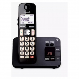 Panasonic Big Button Phone With Answerphone - Black