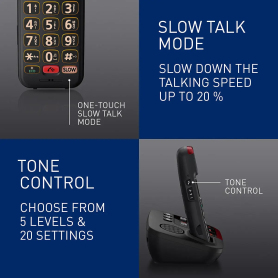 Panasonic Big Button Phone With Answerphone - Black - 2