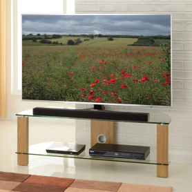 TTAP Vision 1200mm Wide Up TO 65" TV Stand - Oak