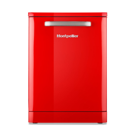 Montpellier 13 Place Retro Freestanding Dishwasher - Red