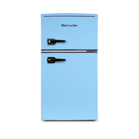 Montpellier Undercounter Retro Style Fridge Freezer - Pastel Blue