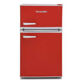 Montpellier Undercounter Retro Style Fridge Freezer - Red - 1