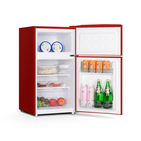 Montpellier Undercounter Retro Style Fridge Freezer - Red
