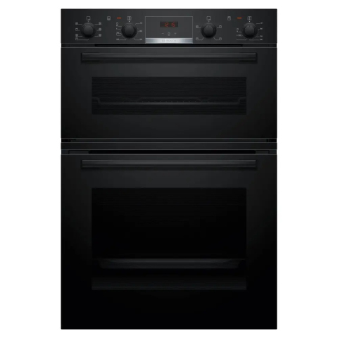 Bosch 60cm Built In Double Oven - Black