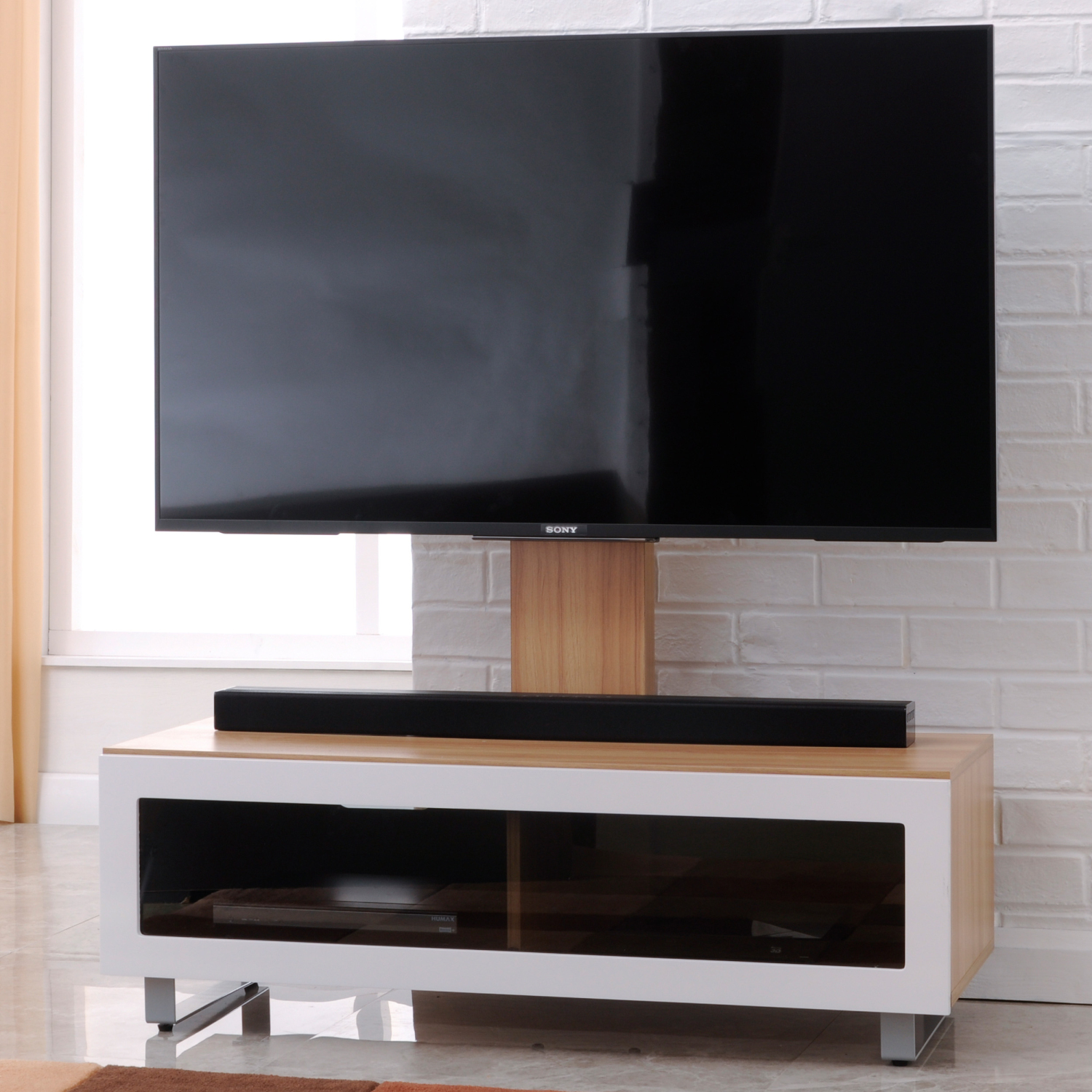 TTAPC  Munich 1050mm Width Up To 60" TV Stand  - Oak full image