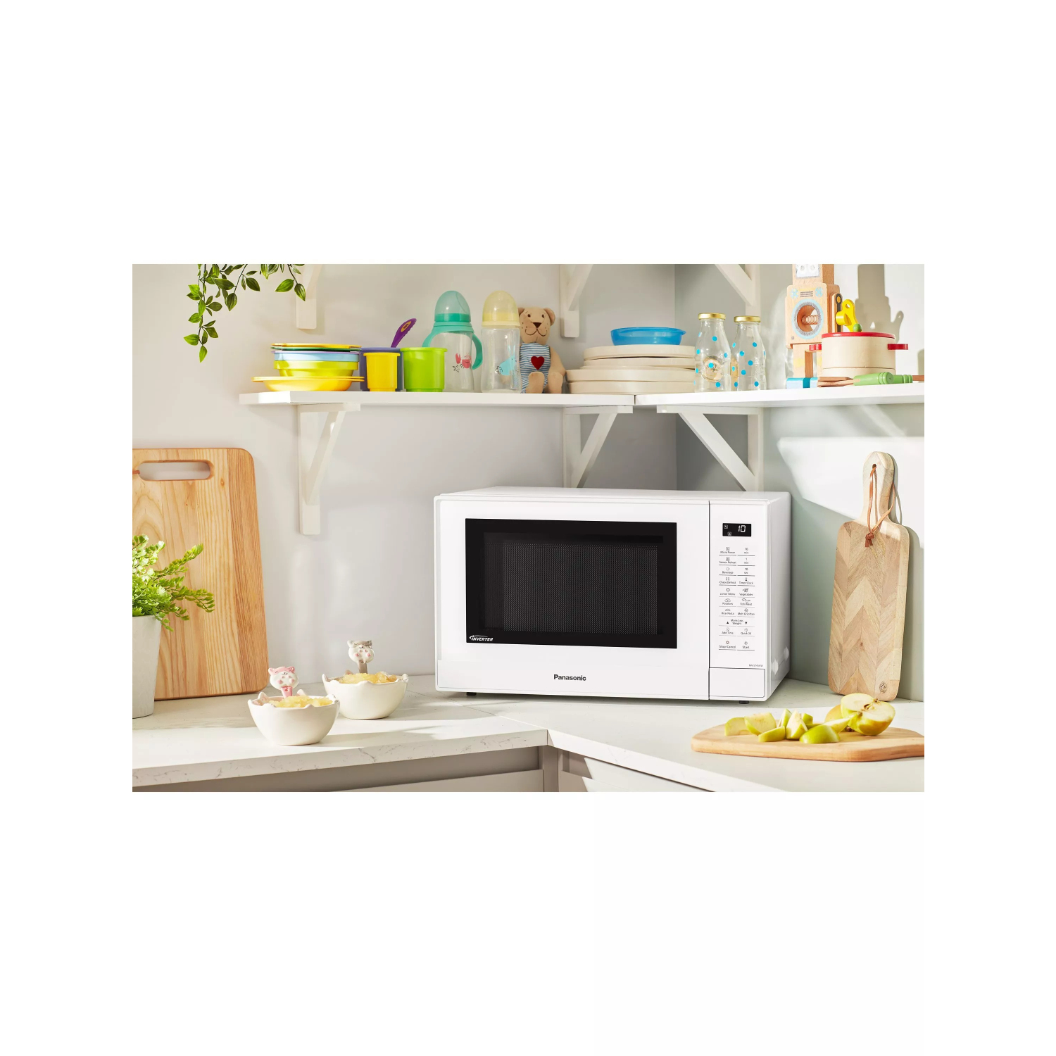 Panasonic 1000W 32Ltr Microwave Solo - White full image