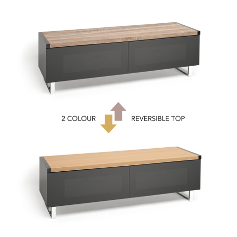 AVF Techlink Panorama Light Oak & Grey Oak (reversible) Veneered  TV Stand