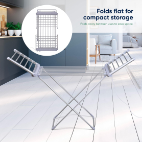Rediffusion Heated Clothes Airer - Silver - 3