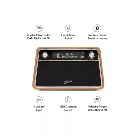 Roberts Radio Reva DAB/DAB+/FM Bluetooth - Cherry - 1