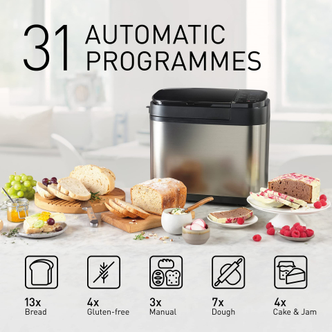 SDYR2550SXC  Panasonic Fully Automatic Breadmaker With Raisin & Nut Dispenser - Silver