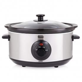 Swan 3.5 Ltr Slow Cooker (stainless steel)