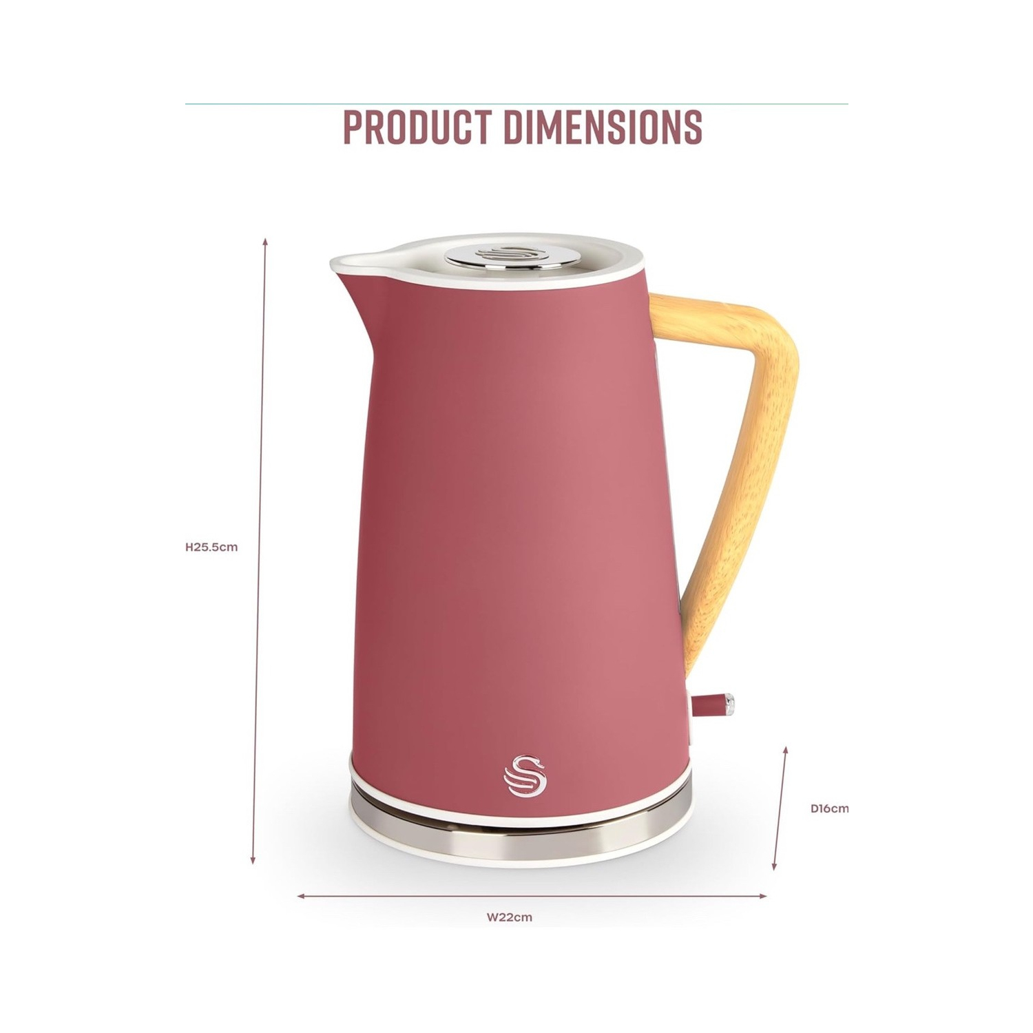 Swan Jug Kettle - Fuchsia Rose full image