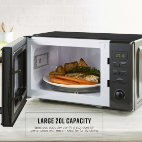Swan 800w 20 Ltr Microwave Solo - Black - 1