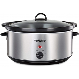 Tower 6.5 Ltr Slow Cooker (stainless steel)