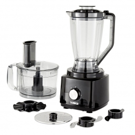 Tower 750w Food Processor With Blender (black)