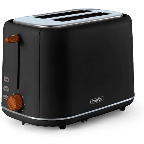Tower Scandi 2 Slice Toaster - Black