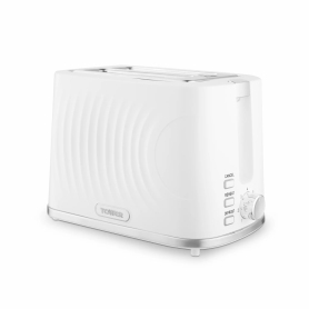 Tower Sonar 2 Slice Textured Toaster - White