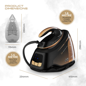 Tower 3000w Steam Generator Iron - Black & Gold - 1