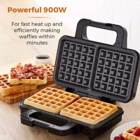 Tower Deep Fill Waffle Maker 900W - Stainless Steel