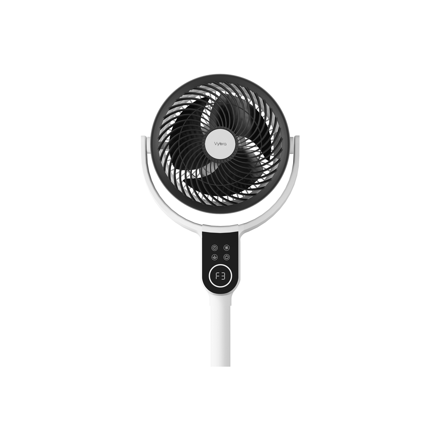 Vybra VS001-OF Dual Height Tilt & Swing Oscillating Fan - White full image